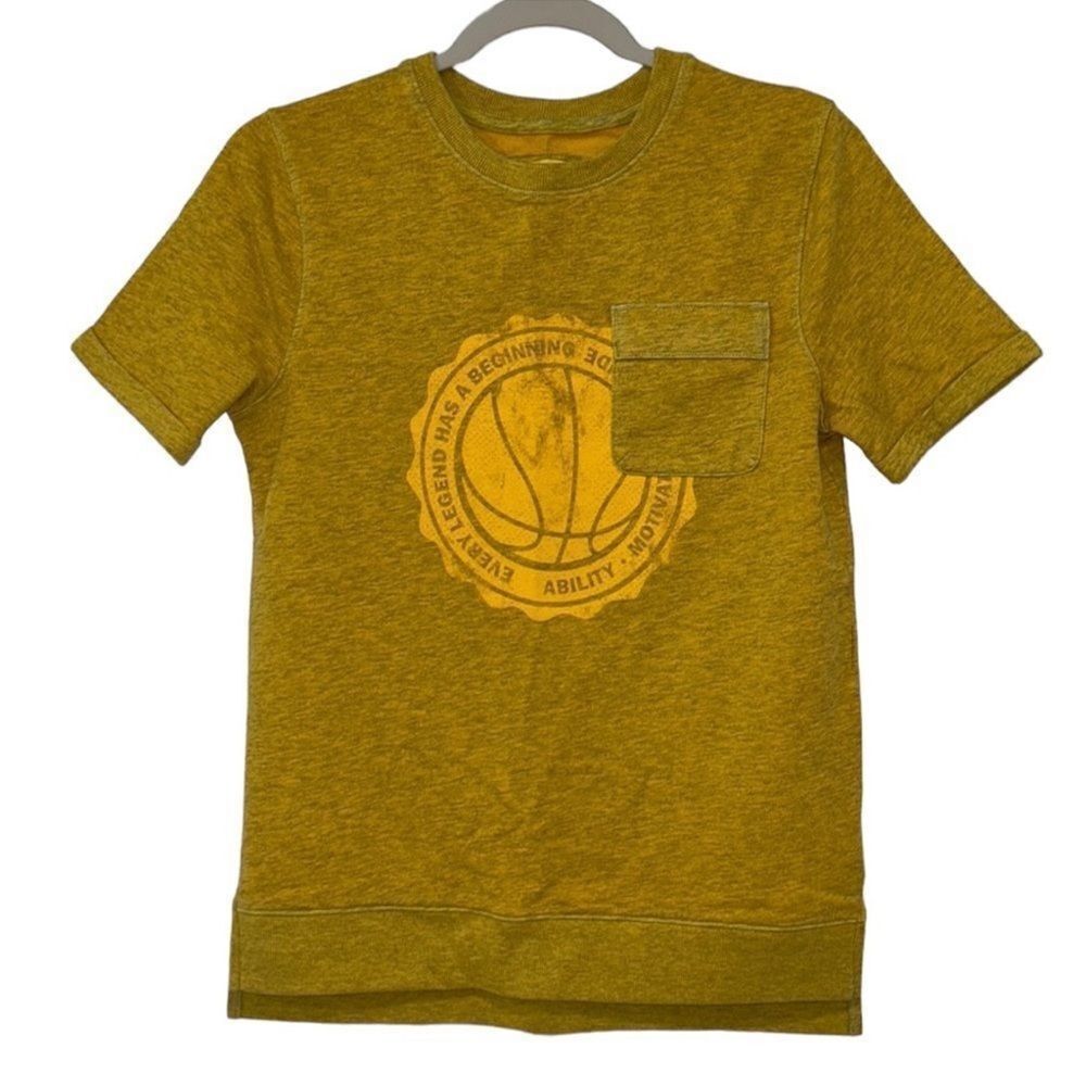 Cat & Jack Yellow Boys Pullover Top(Size L 12/14)